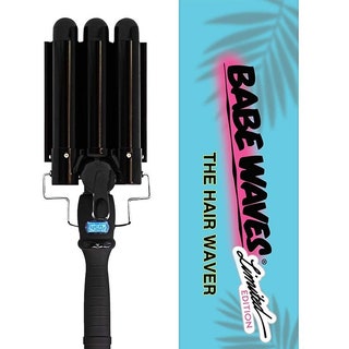 Babe Waves Limited Edition Hair Curling Wand and box on white background